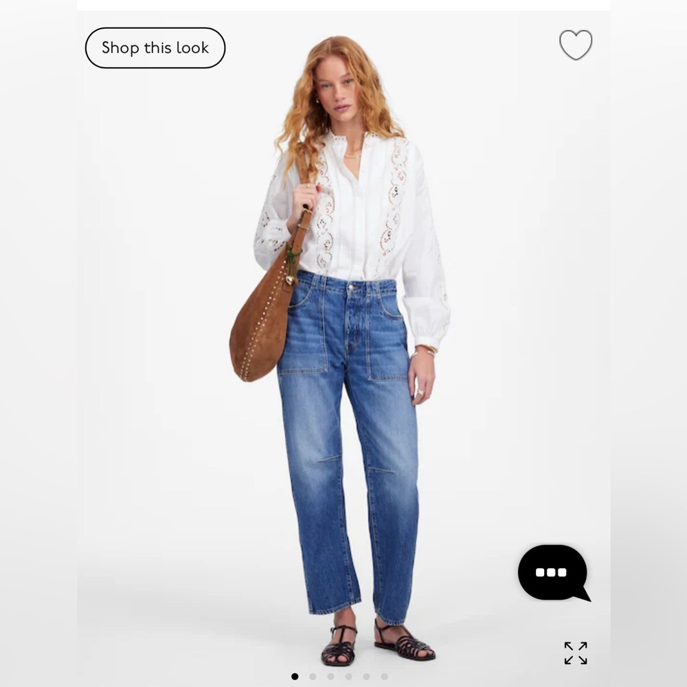 Madewell Darted Barrel Leg Jean